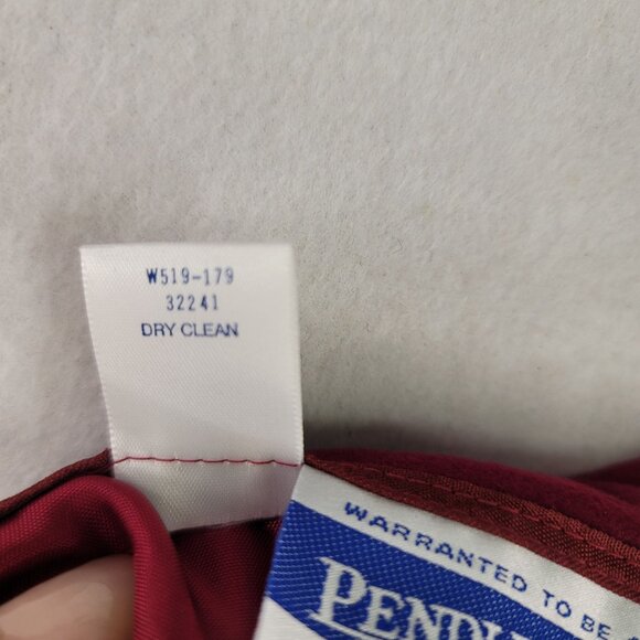 Vintage 90s Pendleton Plus Petite Wool Skirt 22W Wine Red Straight USA Deadstock - Picture 6 of 8